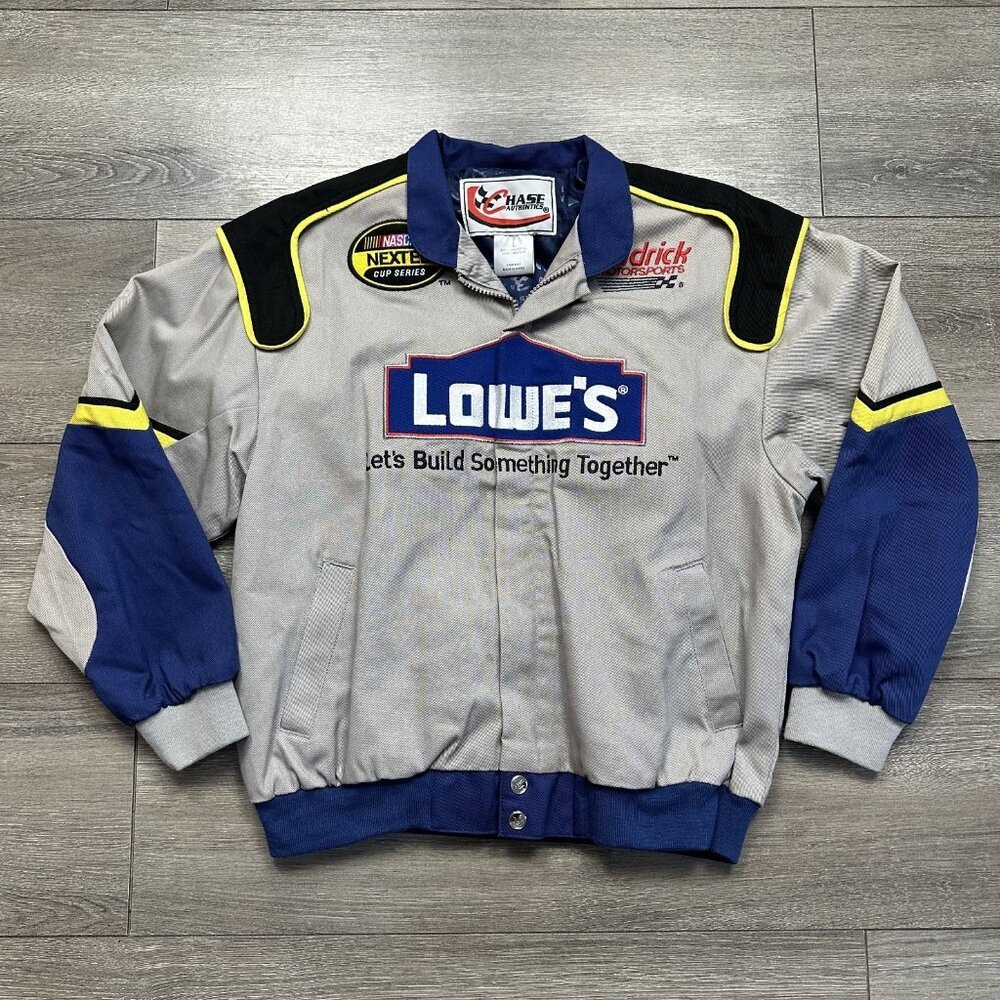 Vintage Jimmie Johnson Jacket Large NASCAR Racing Lowes 48 Chase Hendrick